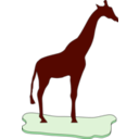download Giraffe On Ice clipart image with 270 hue color