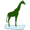 Giraffe On Ice