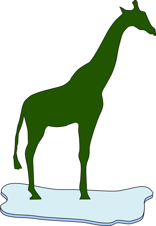 Giraffe On Ice