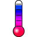 download Thermometer clipart image with 225 hue color