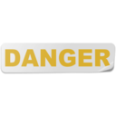 download Danger Label clipart image with 45 hue color