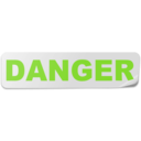 download Danger Label clipart image with 90 hue color
