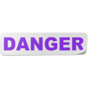 download Danger Label clipart image with 270 hue color
