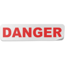 download Danger Label clipart image with 0 hue color