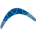 download Boomerang clipart image with 180 hue color