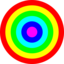 Rainbow Circle Target 6 Color