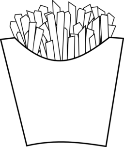 French Fries Line Art