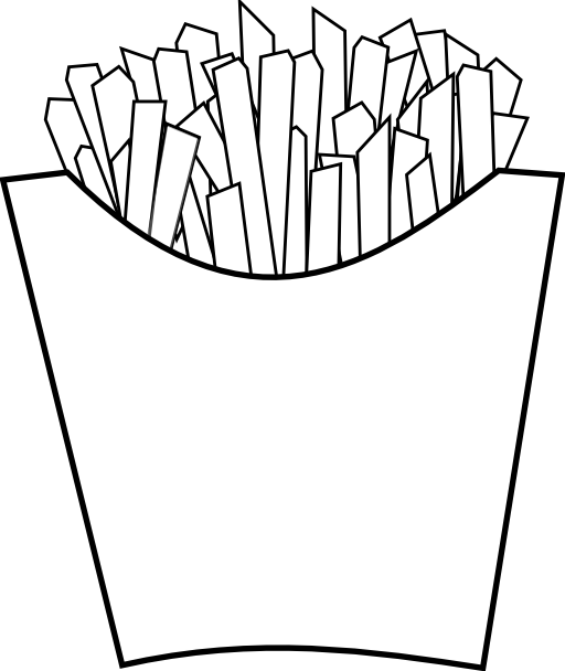 French Fries Line Art