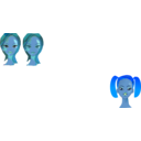 download Glam Doll clipart image with 180 hue color