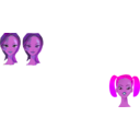 download Glam Doll clipart image with 270 hue color
