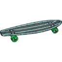 download Skateboard clipart image with 135 hue color