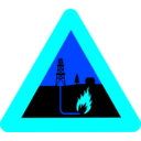 download Warning Shale Gas clipart image with 180 hue color