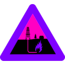 download Warning Shale Gas clipart image with 270 hue color