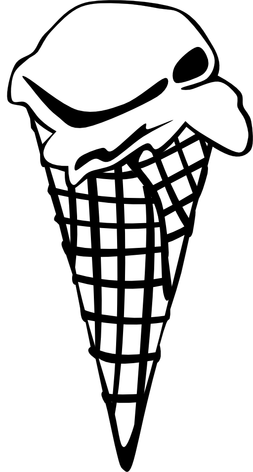 Fast Food Desserts Ice Cream Cones Waffle Single Clipart 