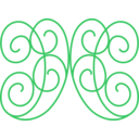 download Swirls clipart image with 90 hue color