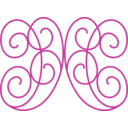 download Swirls clipart image with 270 hue color