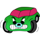 download Comic Red Angry Car clipart image with 135 hue color