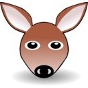 download Funny Fawn Face Brown Cartoon clipart image with 0 hue color