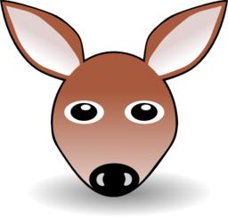 Funny Fawn Face Brown Cartoon