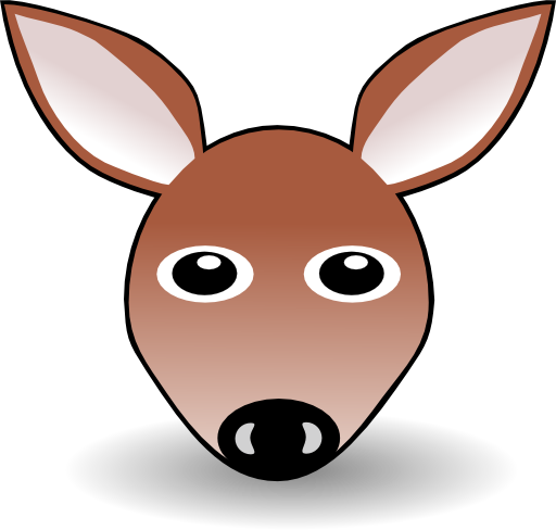 Funny Fawn Face Brown Cartoon