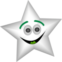 download Smiling Star With Transparency clipart image with 90 hue color