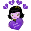 download Happy New Year Smiley Emoticons clipart image with 270 hue color