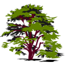 download Simple Vector Tree clipart image with 315 hue color