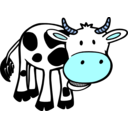 download Chewing Cow clipart image with 180 hue color