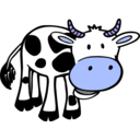 download Chewing Cow clipart image with 225 hue color