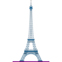 download Eiffel Tower Paris clipart image with 180 hue color