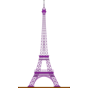 download Eiffel Tower Paris clipart image with 270 hue color