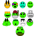 download Faces clipart image with 45 hue color