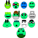 download Faces clipart image with 90 hue color
