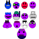 download Faces clipart image with 225 hue color