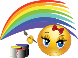 Rainbow Girl Smiley Emoticon