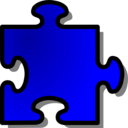 Blue Jigsaw Piece 09