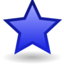 download Star clipart image with 180 hue color