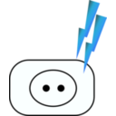 download Plug Icon clipart image with 180 hue color