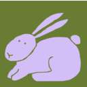 download Bunny clipart image with 315 hue color