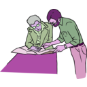download Reference Desk clipart image with 270 hue color