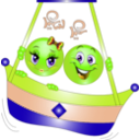 download Couple Swing Smiley Emoticon clipart image with 45 hue color