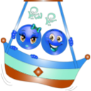 download Couple Swing Smiley Emoticon clipart image with 180 hue color