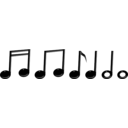 download Music Notes Notas Musicales clipart image with 90 hue color