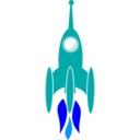 download 3 Booster Rocket clipart image with 180 hue color