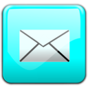 download Mail Button clipart image with 180 hue color