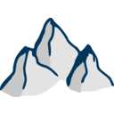 download Rpg Map Symbols Mountains clipart image with 180 hue color
