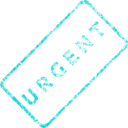 download Urgent Business Stamp 2 clipart image with 180 hue color