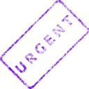 download Urgent Business Stamp 2 clipart image with 270 hue color