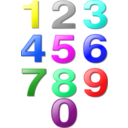 download Game Marbles Digits clipart image with 180 hue color