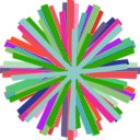 download Starburst 002 clipart image with 315 hue color